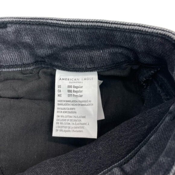 American Eagle Women’s Super High-Waisted Jegging Size 23 Black - Picture 4 of 7